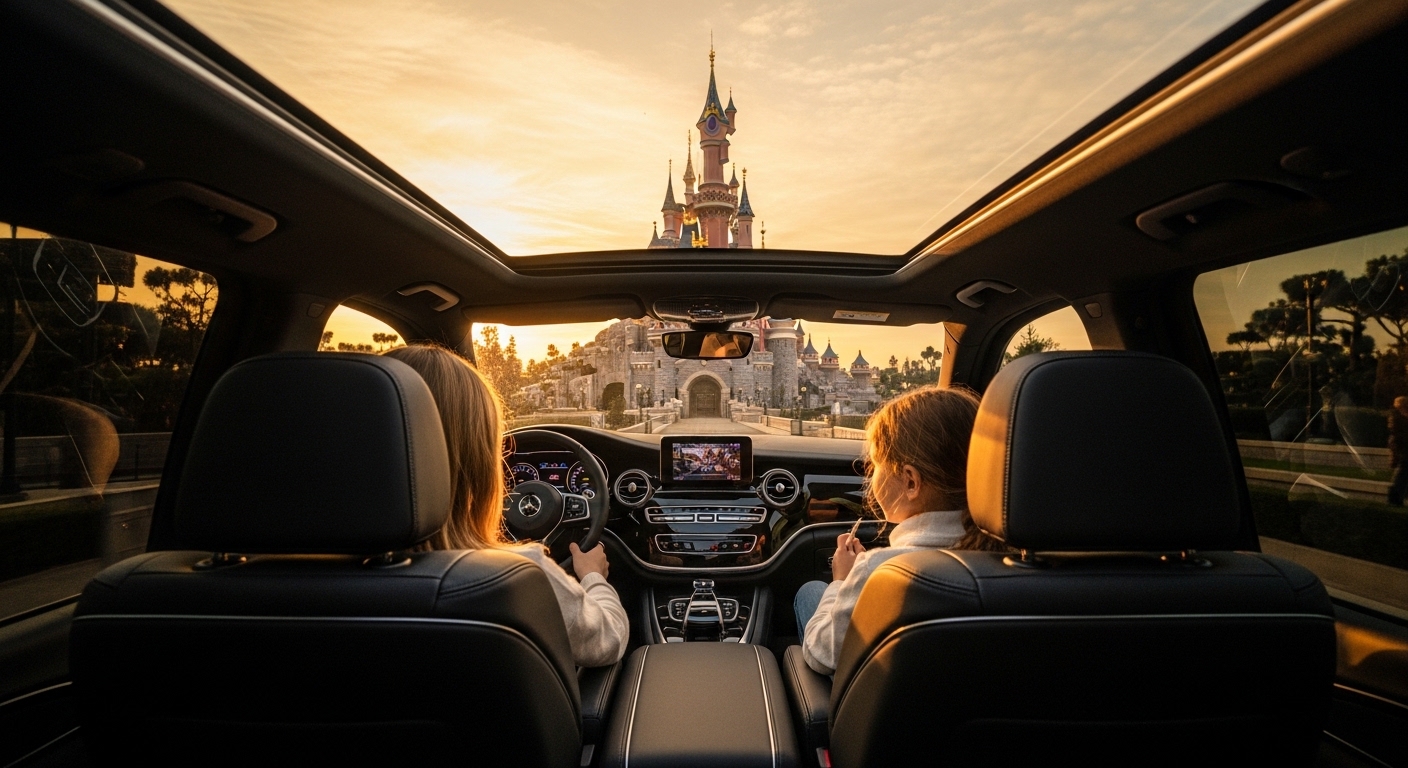 VTC Disneyland Paris Famille Enfants — Sièges Auto Gratuits | Obrigado